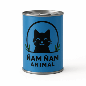 Lata de comida para gatos hecha con Pollo fresco Pescado blanco Arroz Calabacín y espinacas Taurina natural